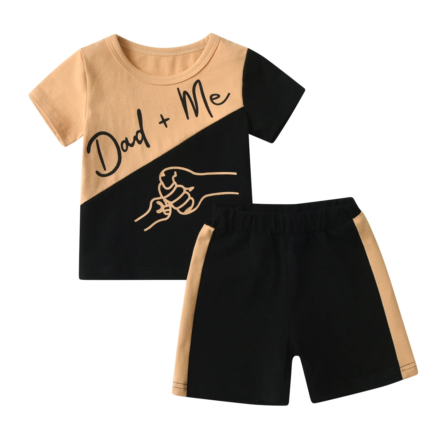 Dad + Me Printed Toddler's T-shirt with Short Outfits