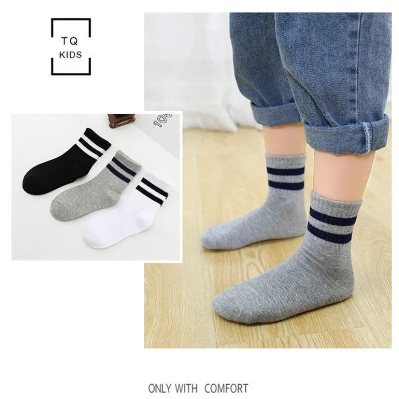 5 Pairs  Pure Colour Soft Breathable Cotton Socks