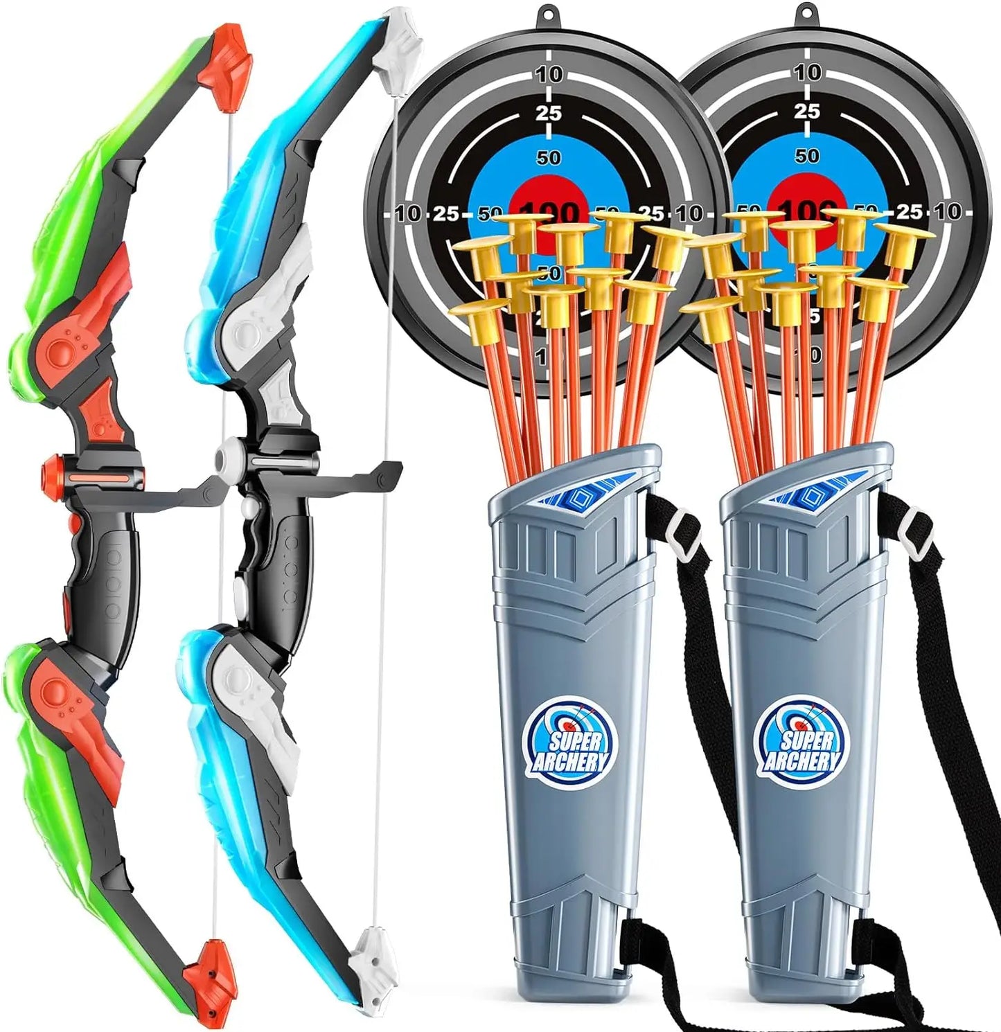 Kids Bow and Arrow LED Light Up Archery Set