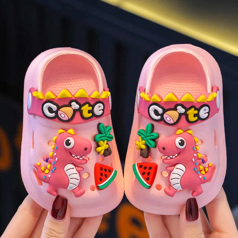 Children's Cartoon Themed Dinosaur Clogs