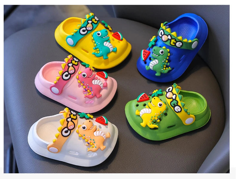 Children's Cartoon Themed Dinosaur Clogs