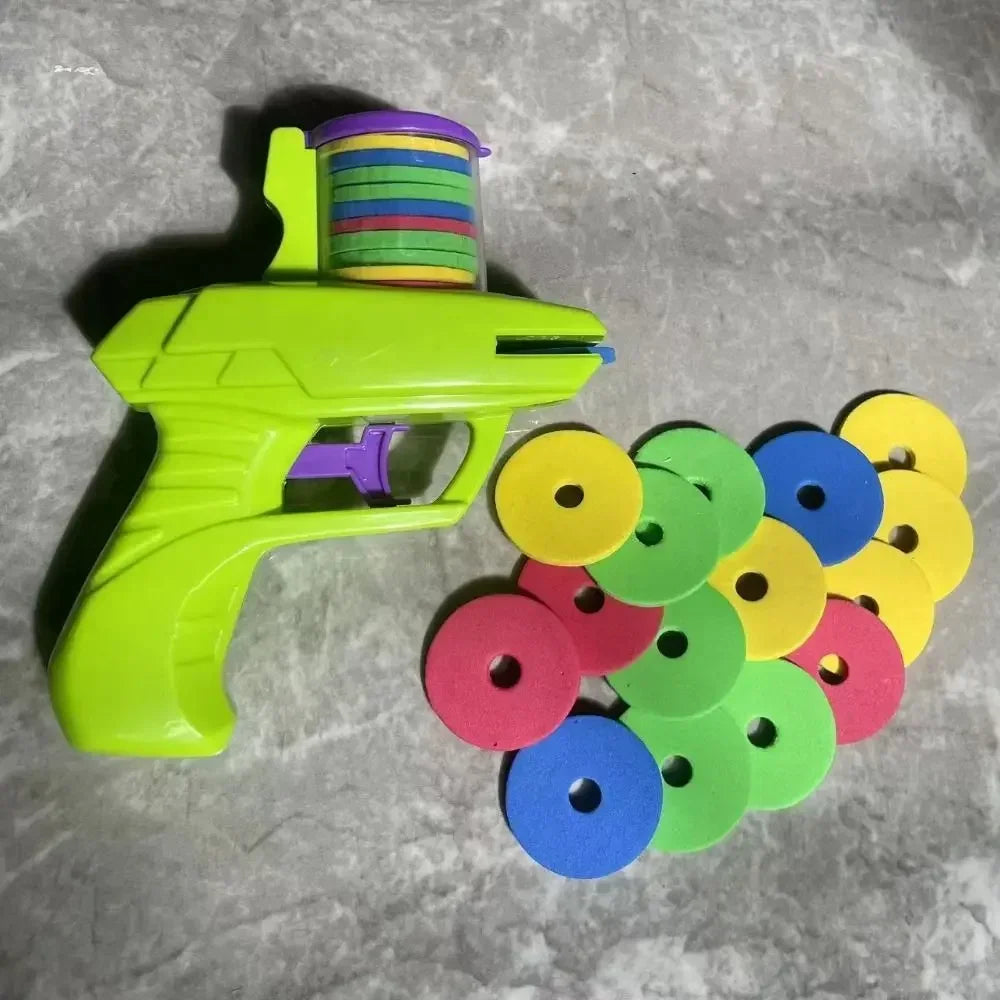 Mini Flying Disc Launcher Toy Gun