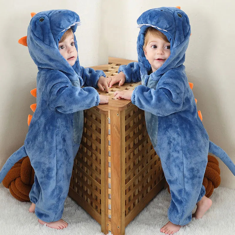 0 1 2 3 4 Years Kigurumi Pajamas for Toddler Baby Clothes Children Outfits Infant Dinosaur Unicorn Cat Monkey Cosplay Costumes