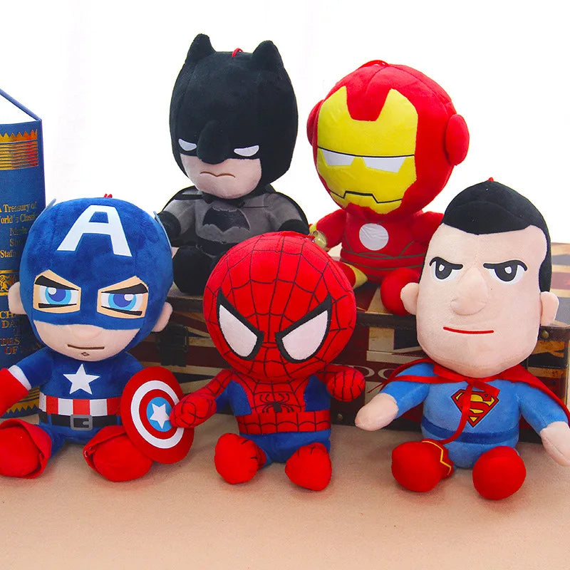 Spiderman 27cm Plush Toys Movie Dolls Marvel Avengers Soft Stuffed Hero Captain America Iron Christmas Gifts for Kids