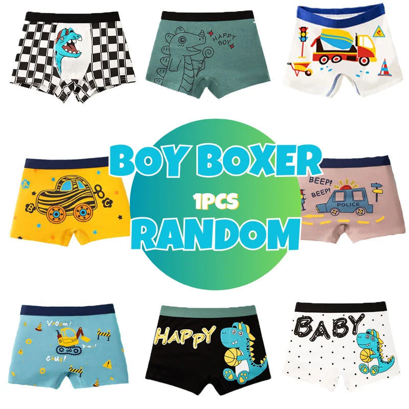 4 Pcs/Set Boy's Cotton Boxer