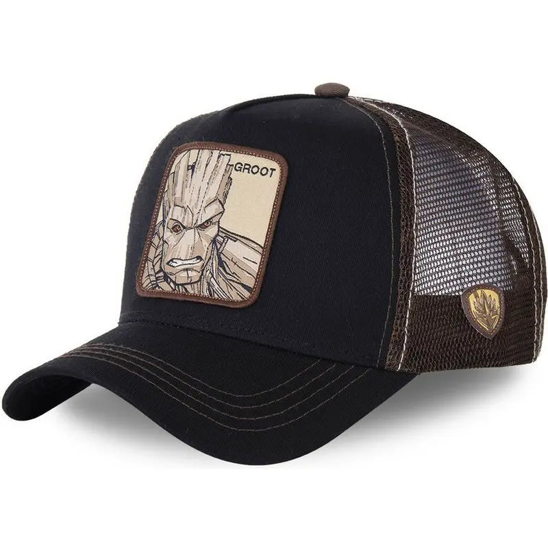 Marvel Anime Movies Sports Baseball Net Hat Superhero Spider-Man Iron Man Hulk Captain America Rocket Raccoon Venom Leisure Hat