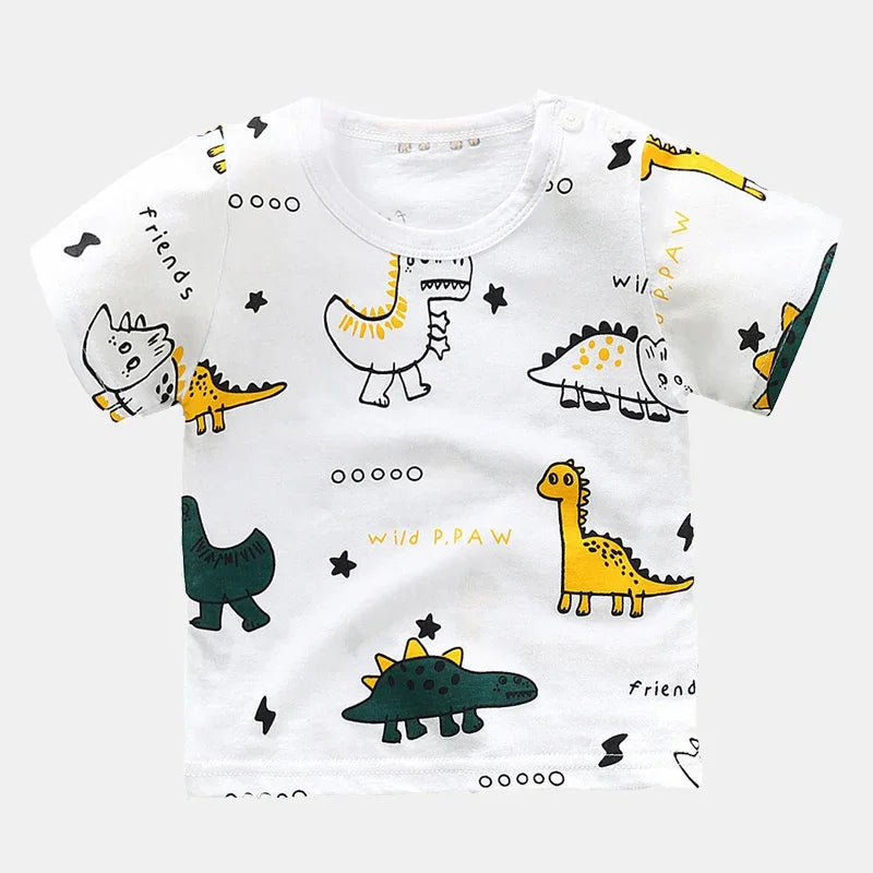 Children's Summer Short Sleeve Cartoon Tops