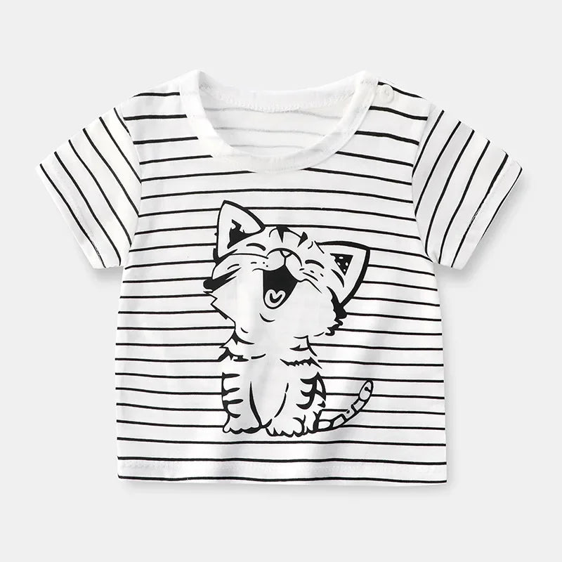 Children's Summer Short Sleeve Cartoon Tops