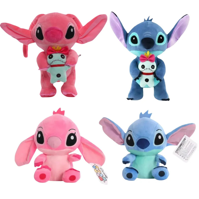 Disney Movie Lilo & Stitch Plush Doll Souvenir 20-25cm Cute Stitch Anime Figure Stuffed Toys Soft Pillow Children Gifts