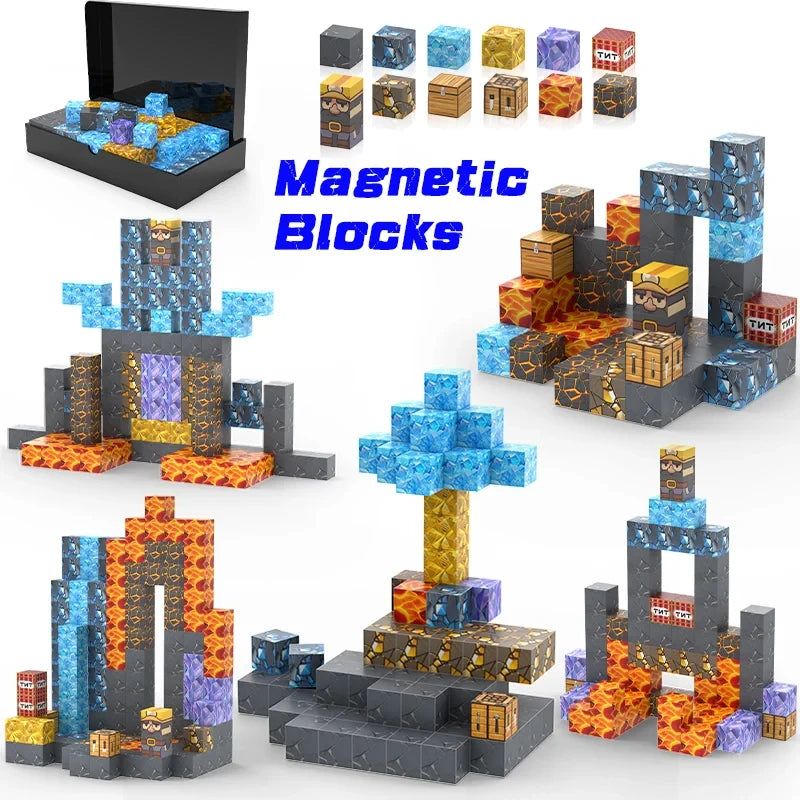 Magnetic Building Blocks Mine World