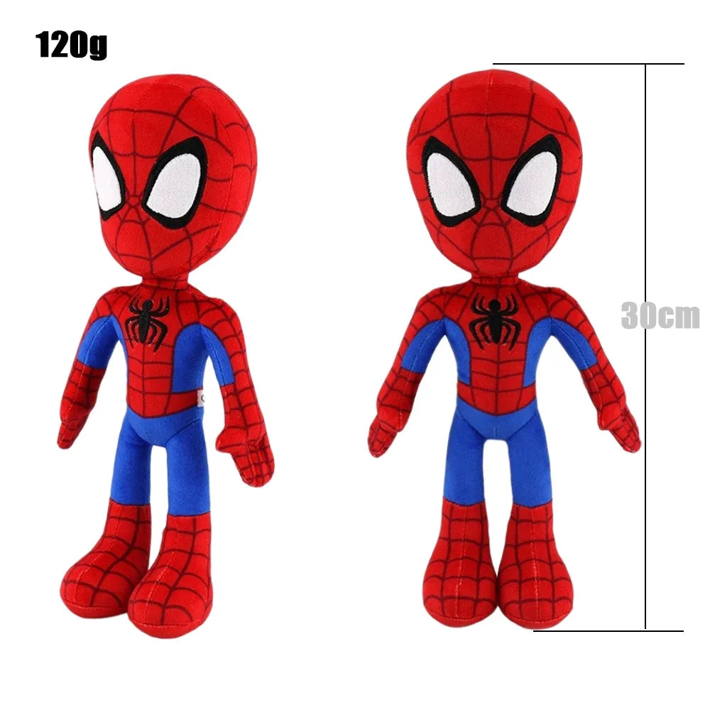 Marvel Movie The Avengers Anime Cartoon Figure 30cm Spider Man Fills Plush Toys Kawaii Cute Stuffed Dolls Child Christmas Gifts