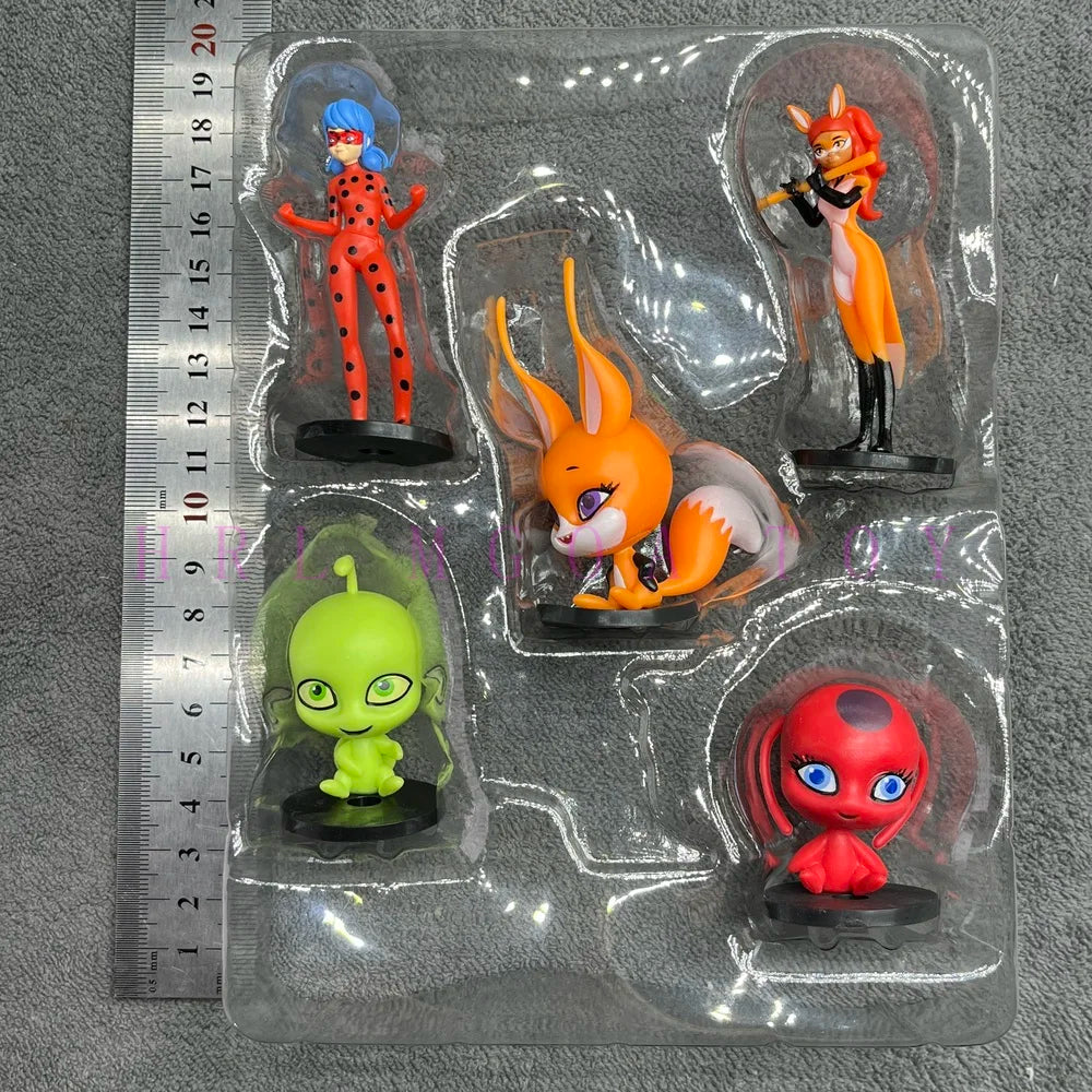 Miraculous: Tales of Ladybug and Cat Noir  Movie Cartoon Anime Characters Red Girl Black Cat Multiple Pets Elf Dolls Children's Gift Toys