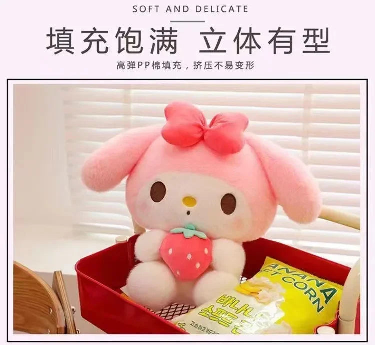 Anime  Hello Kitty Kuromi Cinnamoroll Plush Dolls Room Ornaments Pillow Toy Girl Children Birthday Valentine Gift