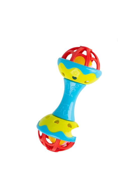 1pc random color Toddler Double-headed Hand Rattles Soothing Hand Grip Rattles Toys Baby Rattle Baby Nibbling Toys Baby Toys