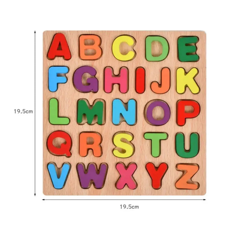 Colorful Alphabet Number Wooden Puzzles