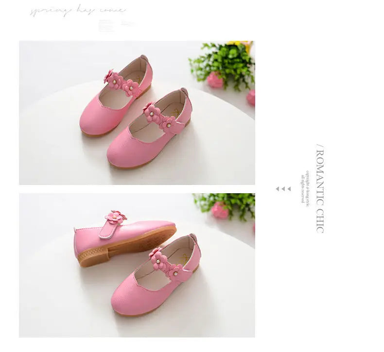 Girl's Breathable Leather Dancing Shoes