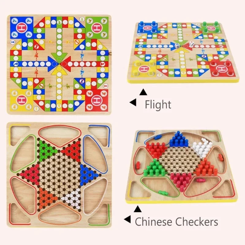 2 in 1 Double-Faced Mini Ludo Board Set