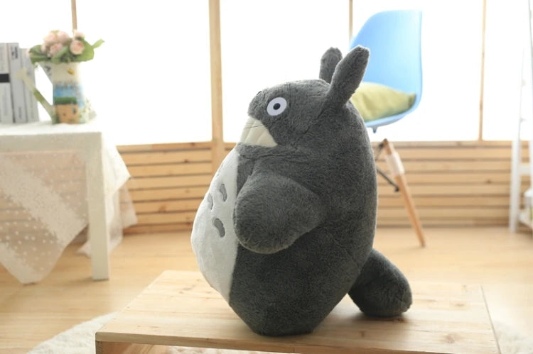 Cartoon Totoro Plush Toy Lovely Stuffed Movie Anime Grey Cat Plushies Totoro Hold Leaf Kawaii Doll Birthday Gifts Girl Kawaii