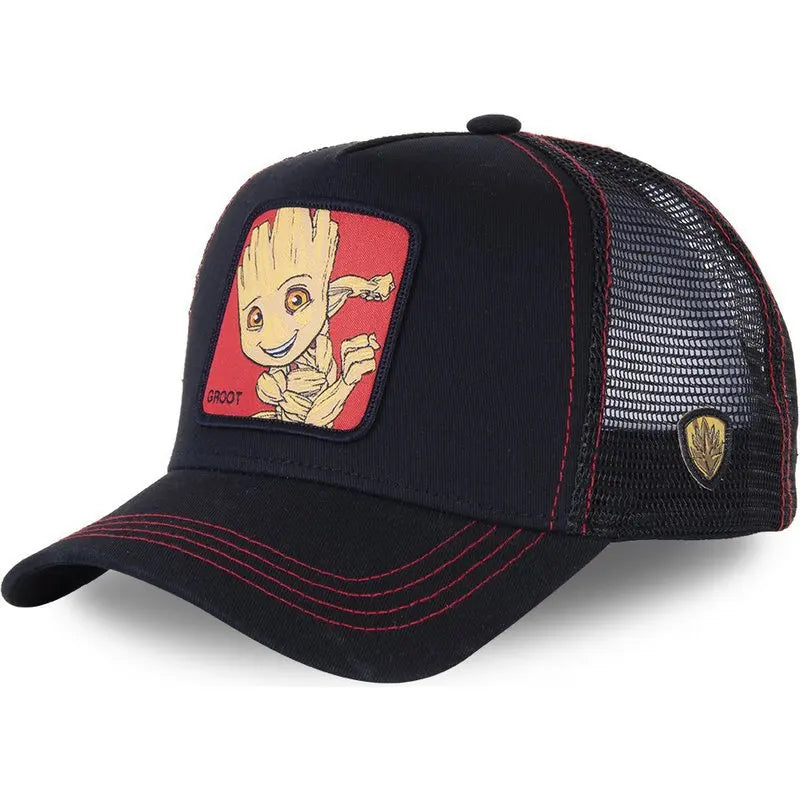 Marvel Anime Movies Sports Baseball Net Hat Superhero Spider-Man Iron Man Hulk Captain America Rocket Raccoon Venom Leisure Hat