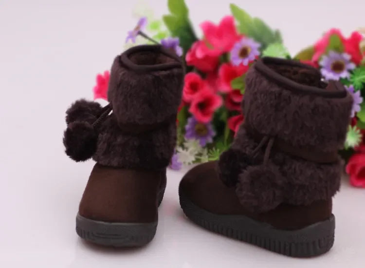 Girls Comfortable Lobbing Ball Thick Snow Boots