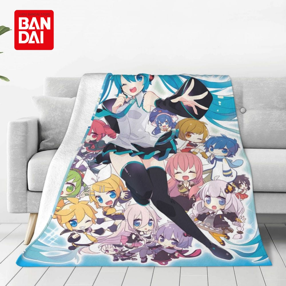 Bandai Hatsune Miku Throw Blanket on Bed Sofa Air Condition Sleeping Cover Bedding Throws Bedsheet For Kids