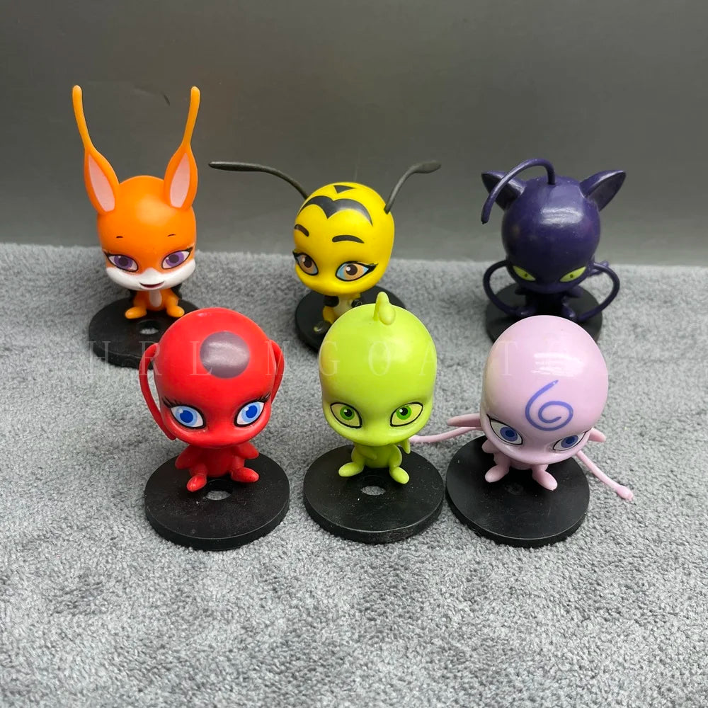 Miraculous: Tales of Ladybug and Cat Noir  Movie Cartoon Anime Characters Red Girl Black Cat Multiple Pets Elf Dolls Children's Gift Toys