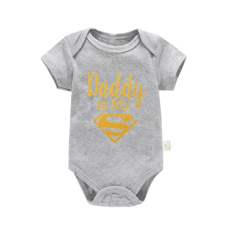 Newborn Romper- Daddy Is My Hero Print