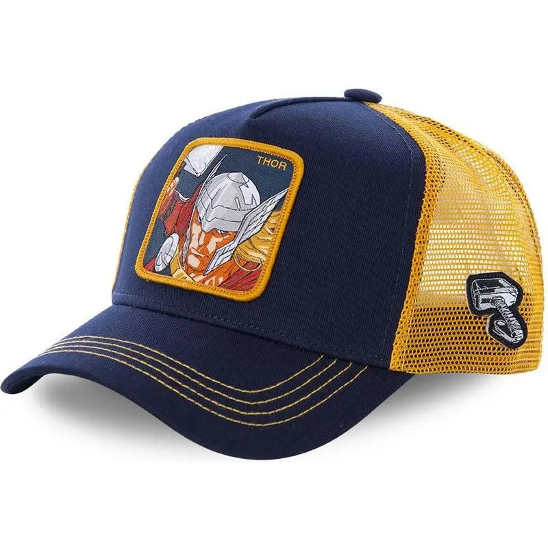 Marvel Anime Movies Sports Baseball Net Hat Superhero Spider-Man Iron Man Hulk Captain America Rocket Raccoon Venom Leisure Hat