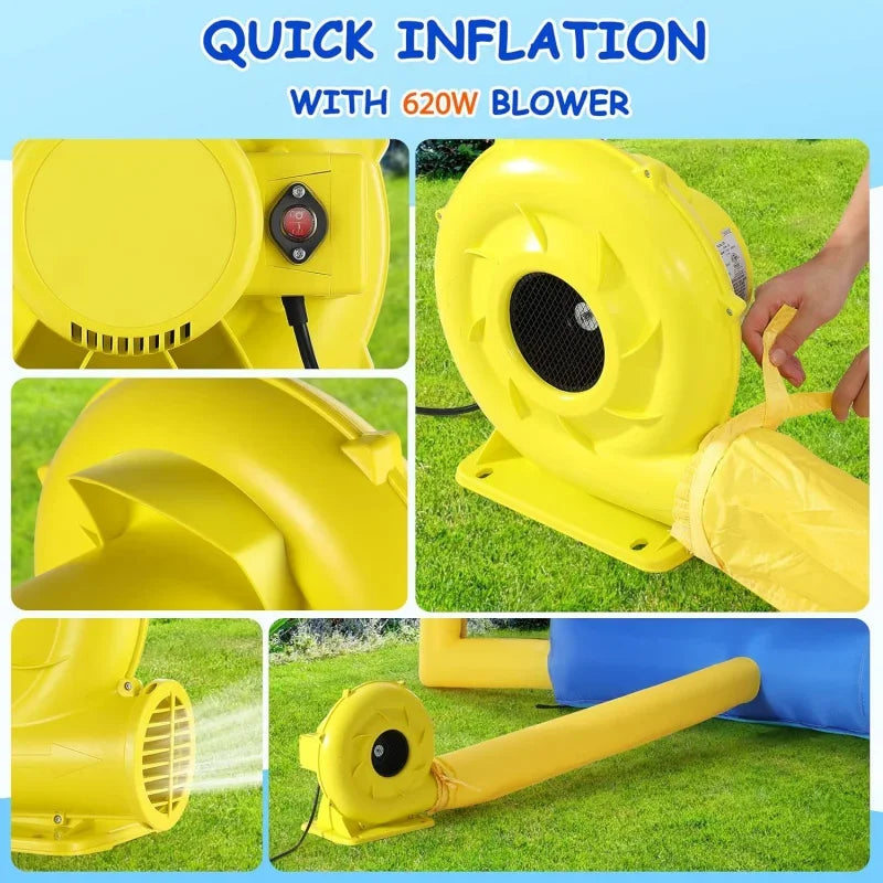 House Backyard Waterpark Inflatable Slide For Kids