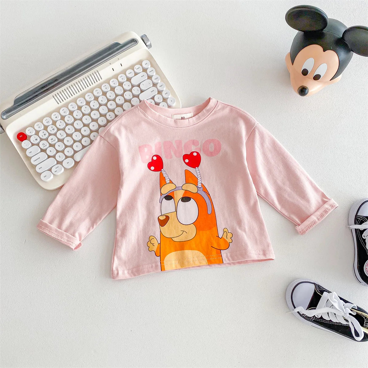 Cartoon Printed Long Sleeve Tops For Kids