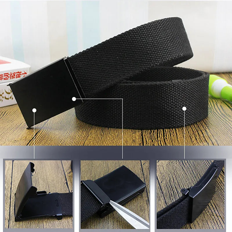 Metal Buckle Canvas Belt