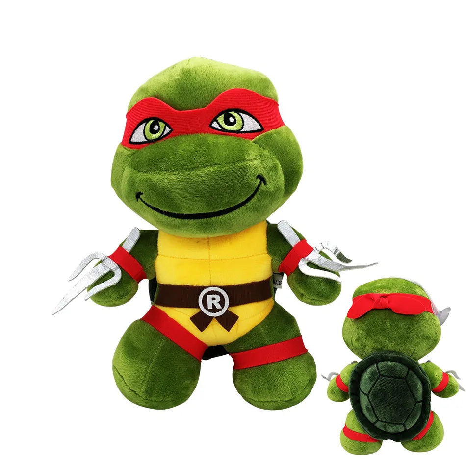 Ninja Turtles Plush Dolls25cm  Anime Game TMNT Leo Raph Mike Don Stuffed Animals Decoration Ornament Toys for Kids Birthday Gift