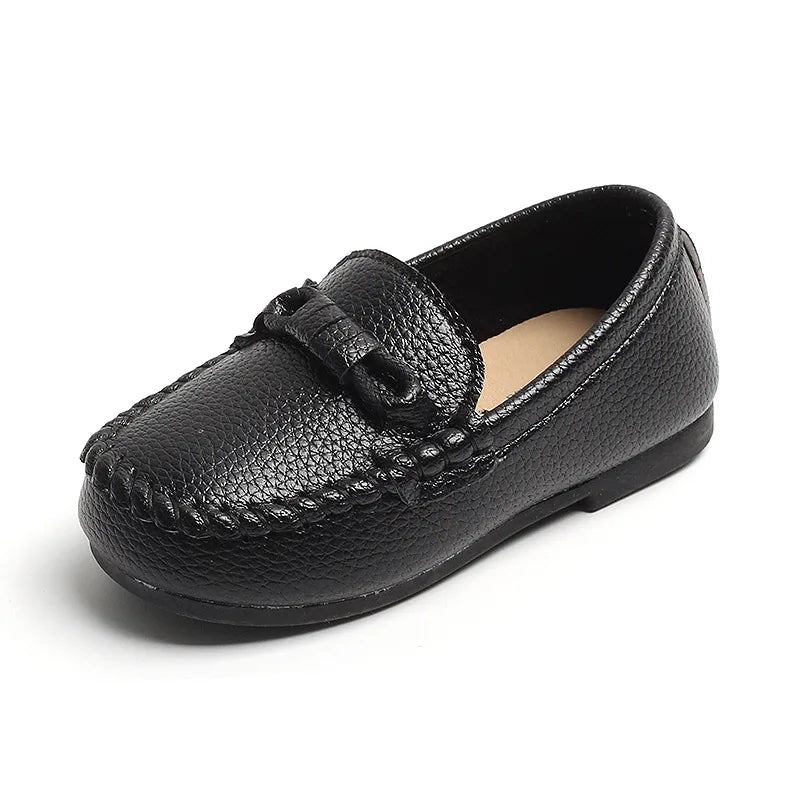 Kid's Leather Flats Slip-on Loafers