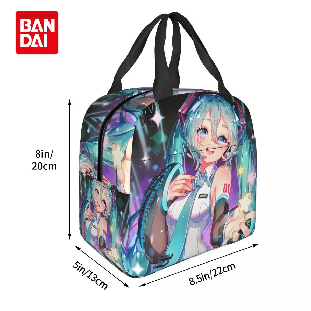 Hatsune Miku Insulated Lunch Bag for School Kids Office Sac Lunch Portable Thermal Cooler Lunch Box Handbag Gift