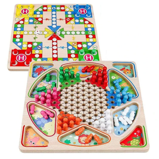 2 in 1 Double-Faced Mini Ludo Board Set