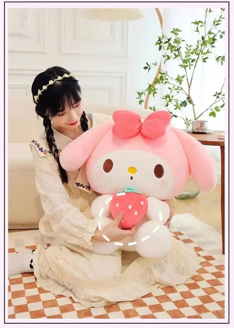 Anime  Hello Kitty Kuromi Cinnamoroll Plush Dolls Room Ornaments Pillow Toy Girl Children Birthday Valentine Gift