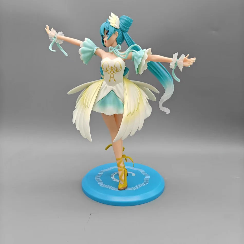 Anime Hatsune Miku X Cinnamoroll Figure panda swan series Cute Statue 18-22cm PVC Model Doll Toy boy Birthday Christmas Gift