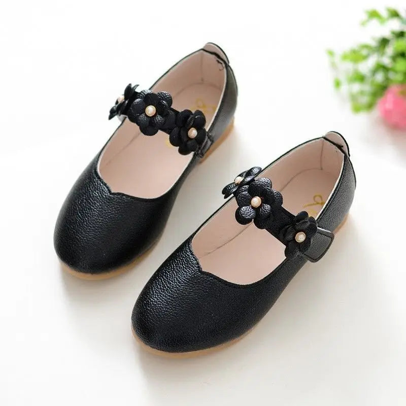 Girl's Breathable Leather Dancing Shoes