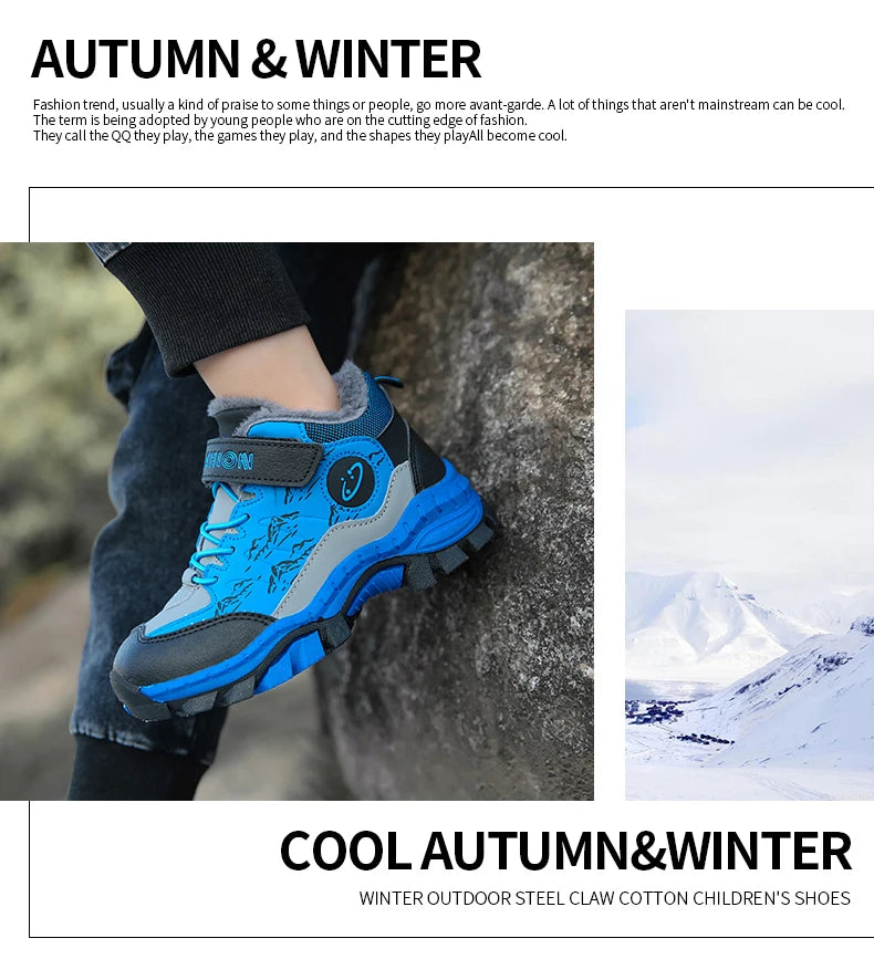 Children's Winter Hiking Cotton Shoes