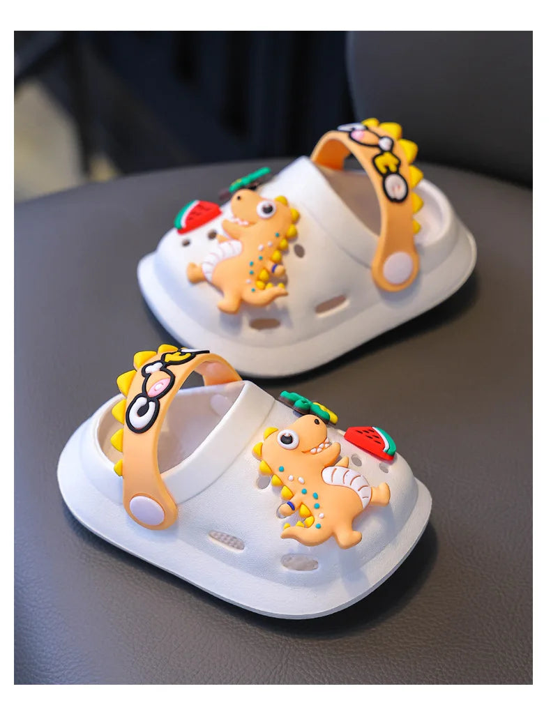 Children's Cartoon Themed Dinosaur Clogs