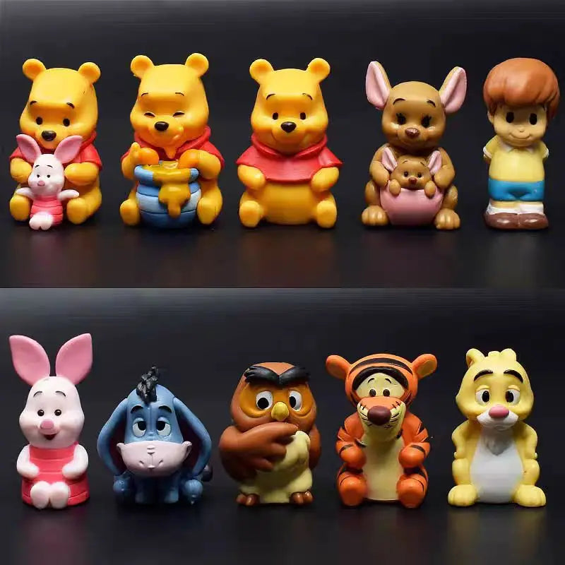 Cartoon Winnie The Pooh  10pcs/set Action Figure Toy Pooh Bear Tigger Eeyore Piglet Action Figure Dolls Toy Gifts For Kids