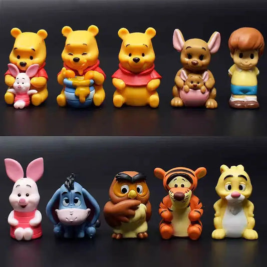 Cartoon Winnie The Pooh  10pcs/set Action Figure Toy Pooh Bear Tigger Eeyore Piglet Action Figure Dolls Toy Gifts For Kids