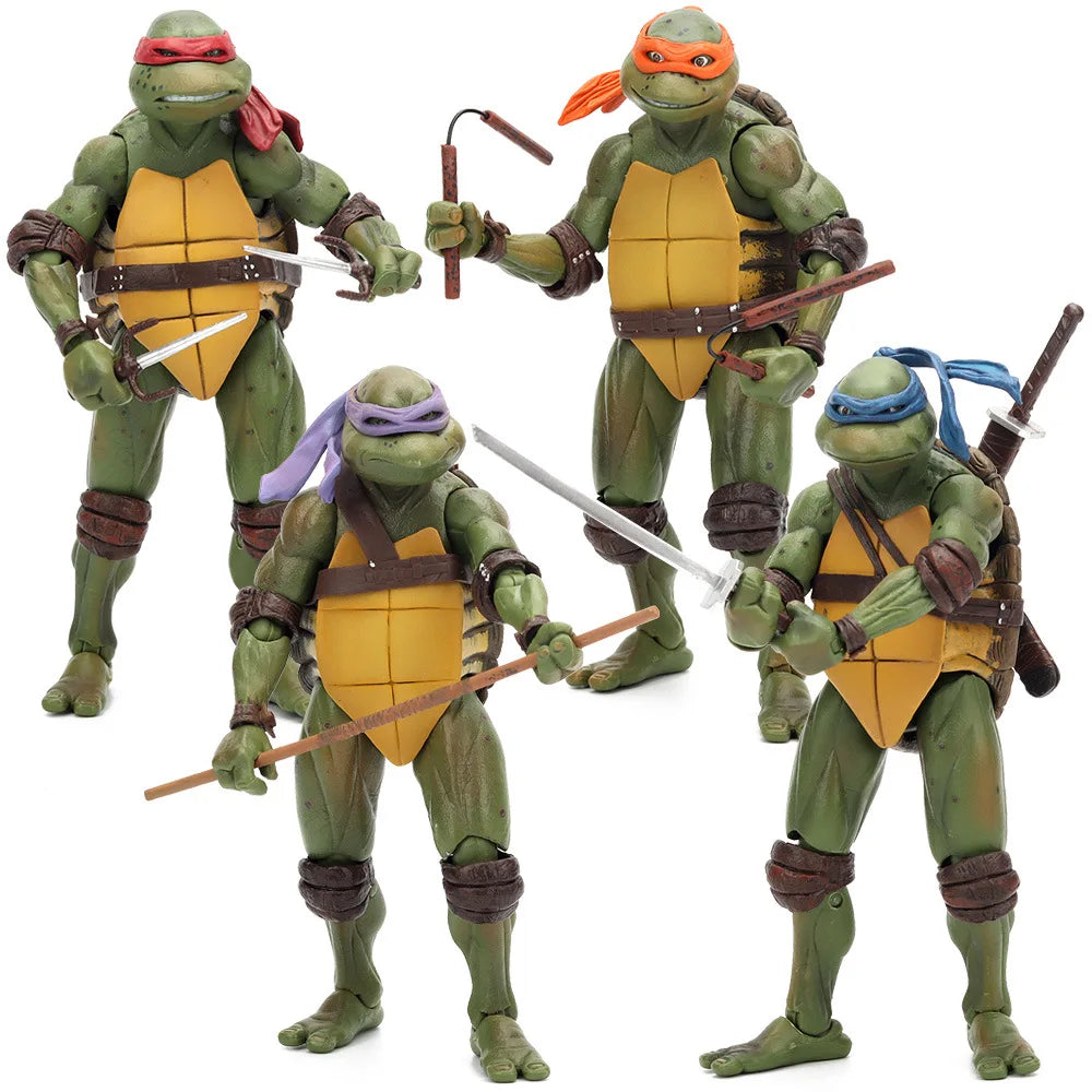 Teenage Mutant Ninja Turtles TMNT Leonardo Raphael Donatello Action Figure Model Turtle Ninja Movie Anime KidsToy Doll Gift