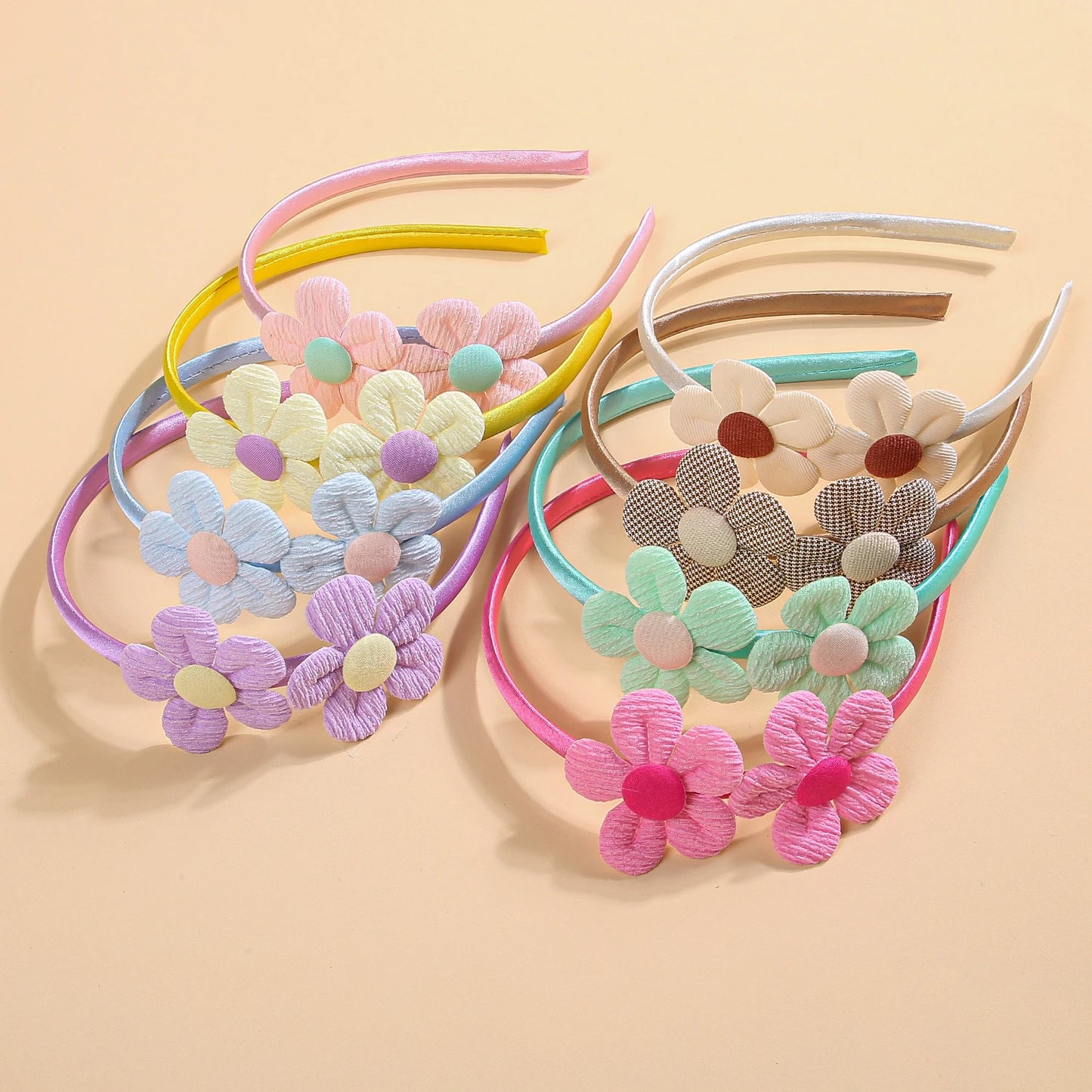 4/8pcs Flower Headbands For Girls