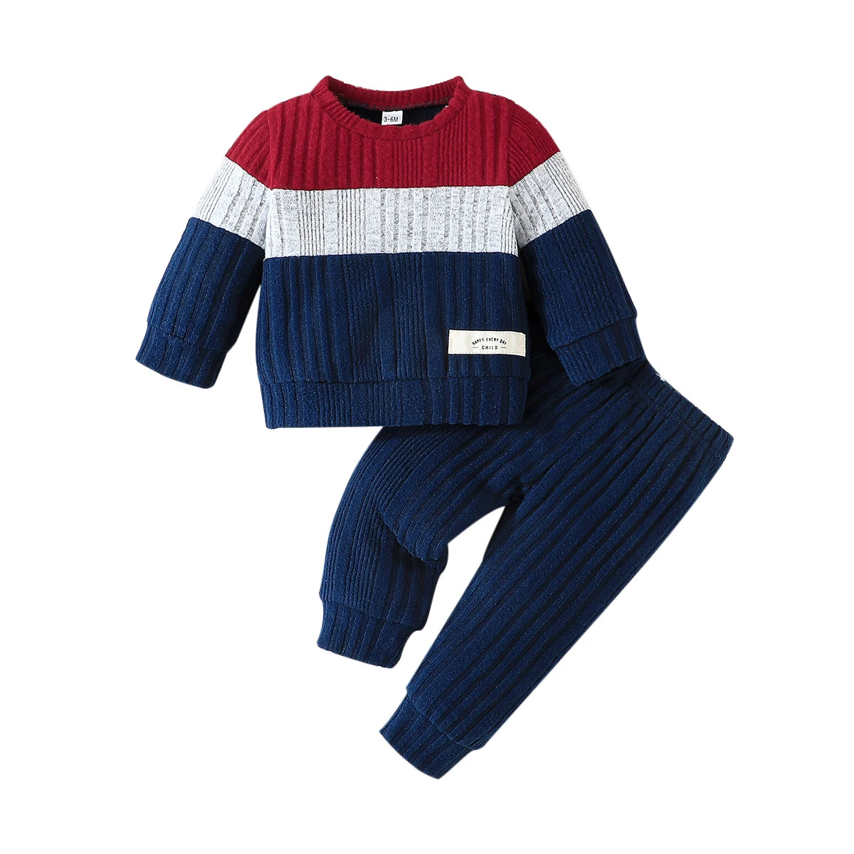 Baby Boy's Long Sleeve Warm Winter Sweater and pant Set