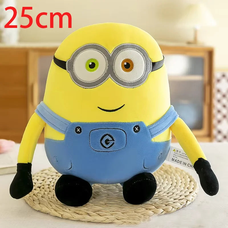 Minions Movie Yellow Plush Bob Plush Stuart Stuffed Toys In Jeans Soft Dolls Pillow Decoration Children Birthday Gift
