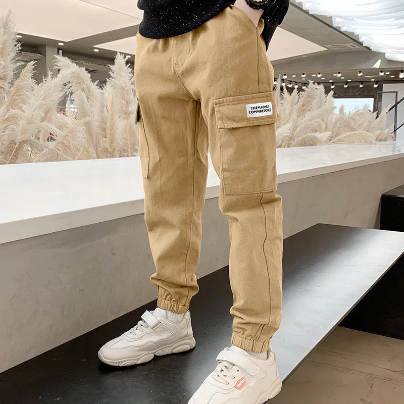 Boy's Casual Thin Cargo Pants