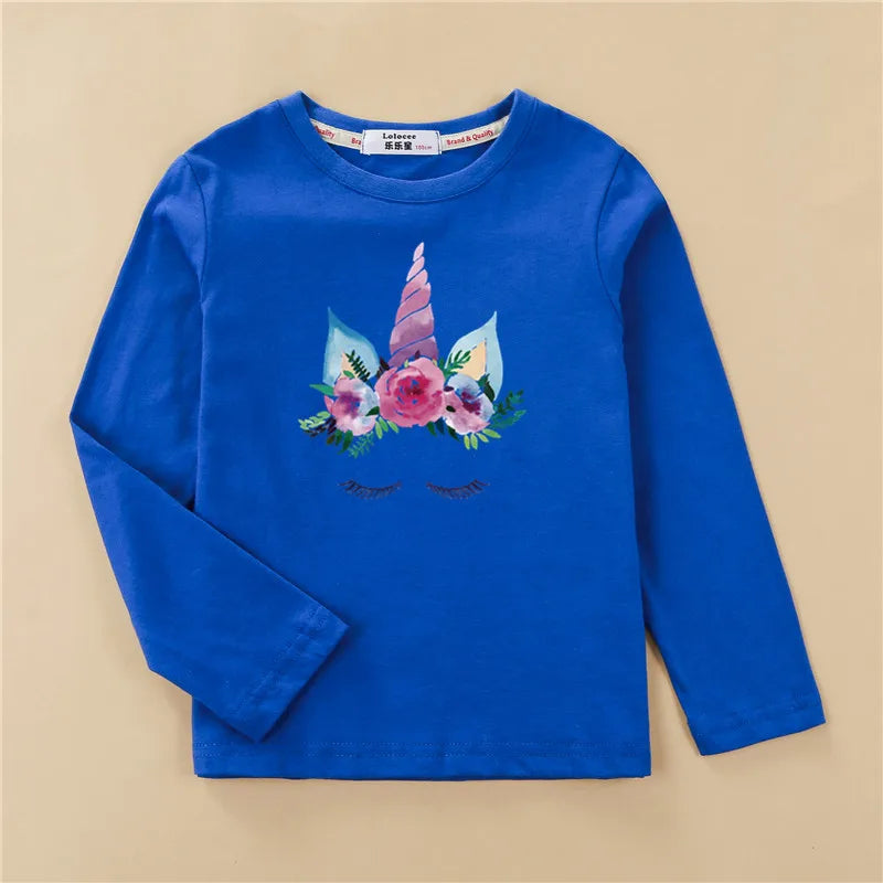 Girls Long Sleeve Casual Wear Cotton Tees