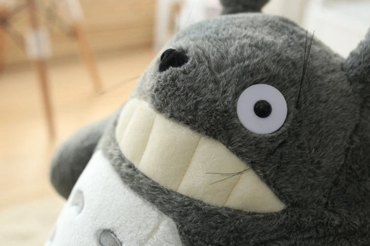 Cartoon Laugh Heartily Totoro Plush Toy Stuffed Movie Anime Totoro Lotus Leaf Plushies Lovely Pillow Japanese Style Doll Gifts