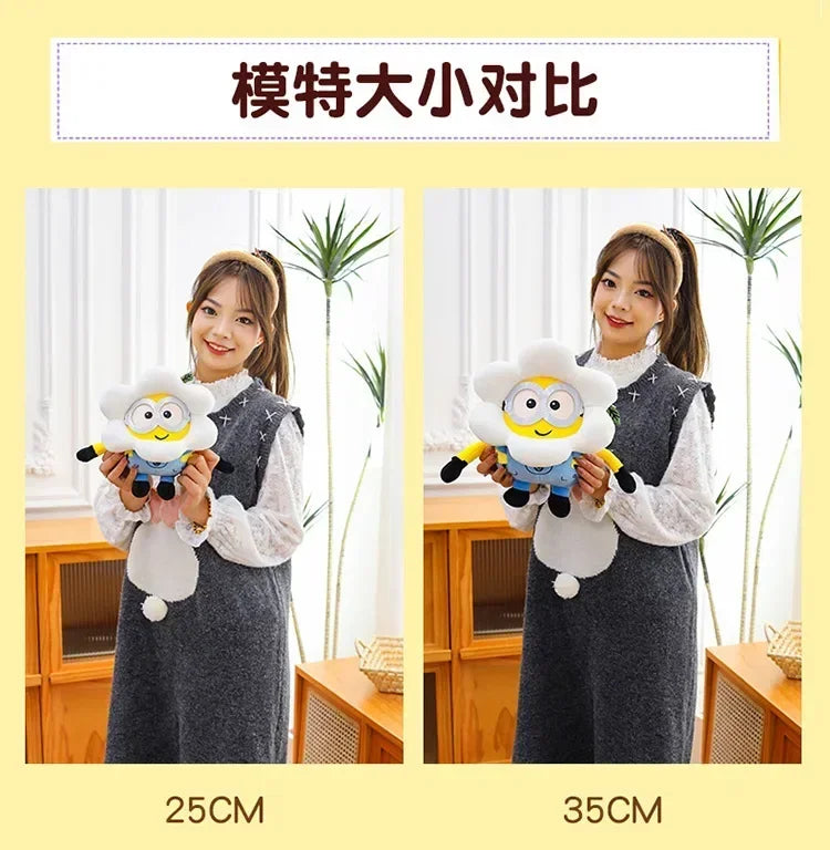 Movie Minions Plush Bob+Tim Series Bob Holding Tim Bear Doll High Quality Cute Animal Toys Christmas Gifts